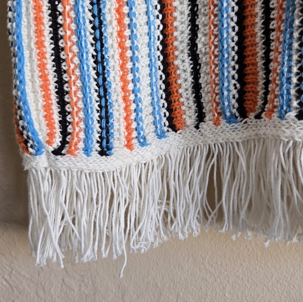 Lou & Grey For Loft Fringe Striped Multicolor Boho Style Tank Size Small - Picture 3 of 12